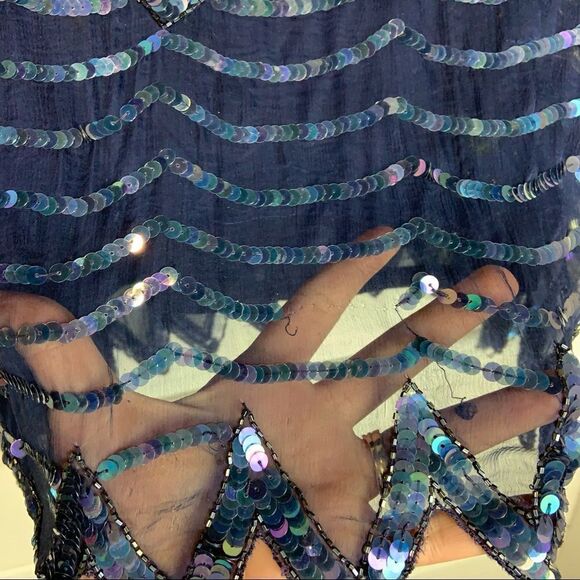 Vintage Swee Lo Silk Sequin Long Sleeve Blouse - Picture 6 of 7